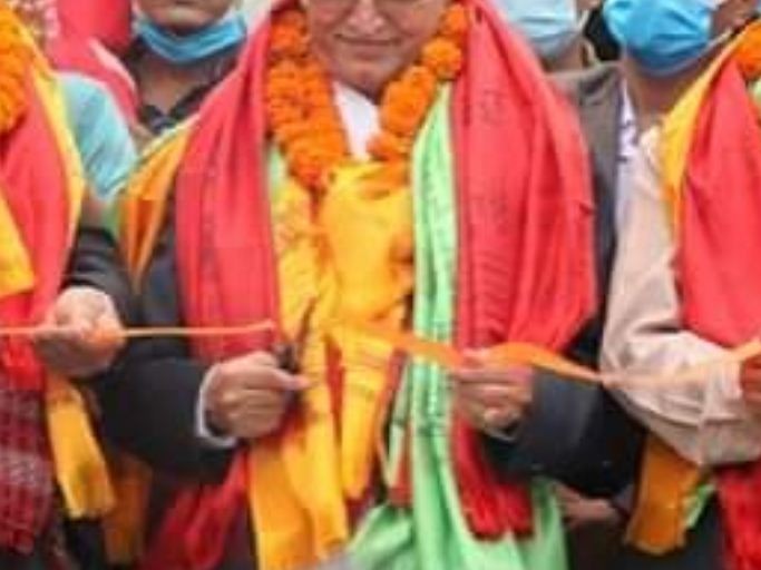 मुख्यमन्त्री पौडेलद्वारा पुलको उद्घाटन 